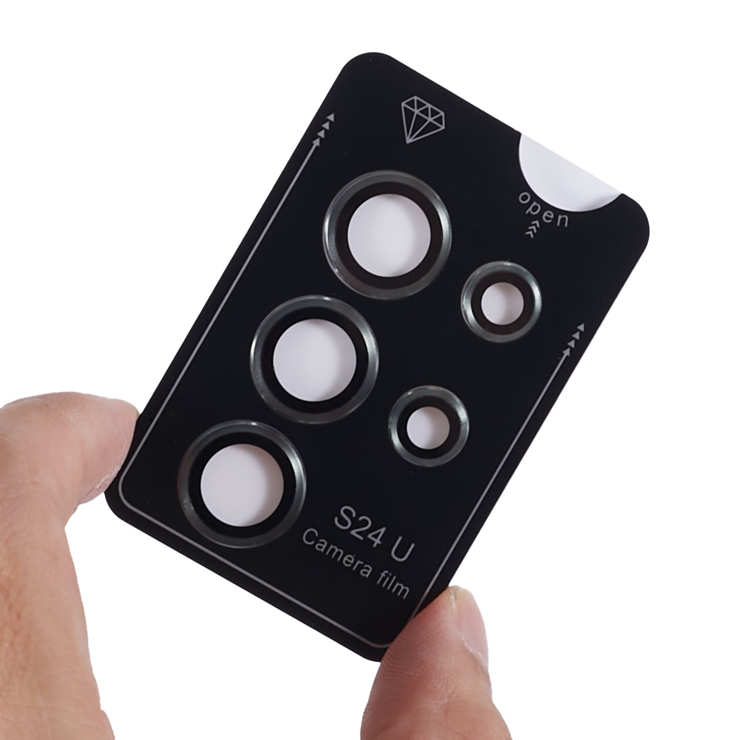 For Samsung Galaxy S24 Ultra Camera Lens Protector Set Electroplating Metal + Tempered Glass Individual Lens Film - Green