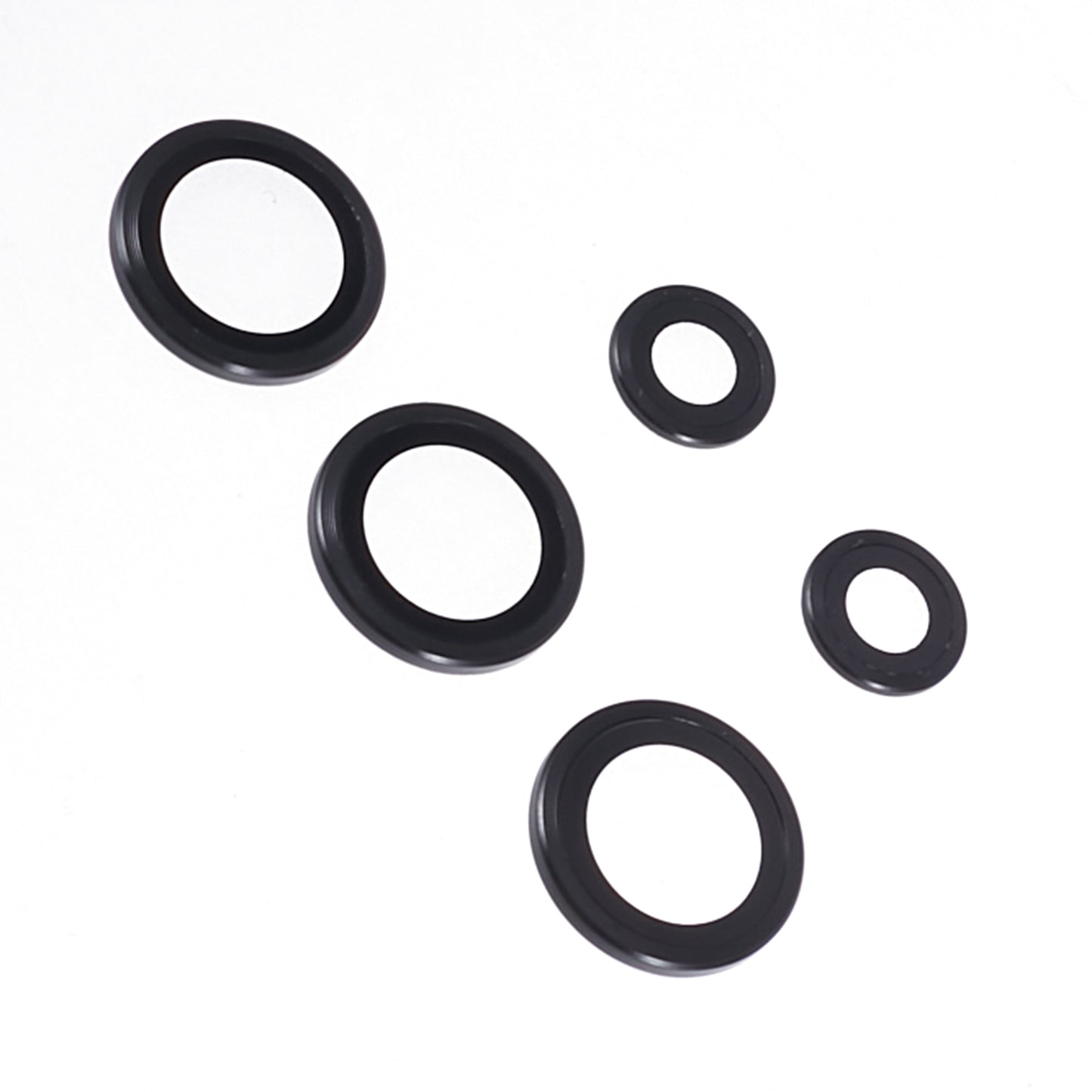 For Samsung Galaxy S24 Ultra Camera Lens Protector Set Electroplating Metal + Tempered Glass Individual Lens Film - Black