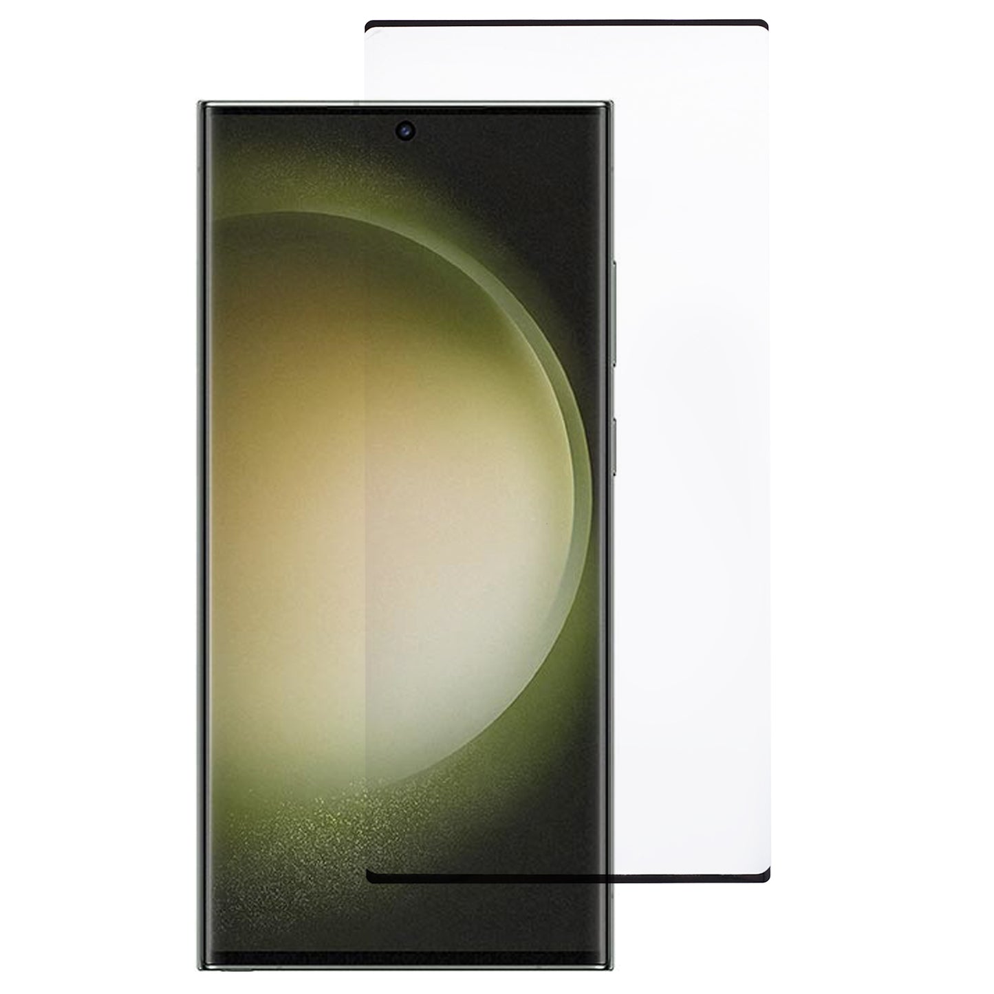 For Samsung Galaxy S24 Ultra Screen Protector Silk Printing Tempered Glass Curved Edges Film