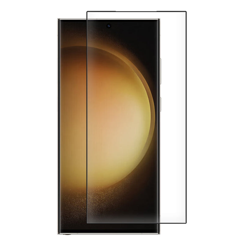 RURIHAI For Samsung Galaxy S24 Ultra AGC Glass Screen Protector 3D Curved Tempered Glass Film (Fingerprint Unlock Support)