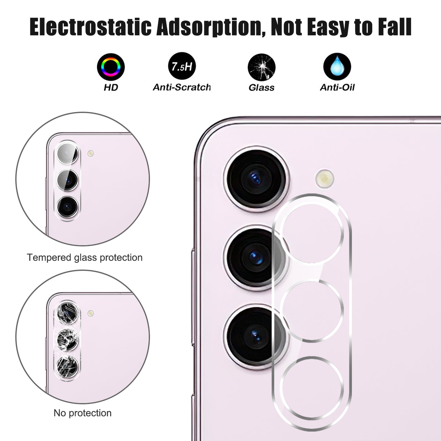 For Samsung Galaxy S24 Camera Lens Film Tempered Glass Anti-explosion Lens Protector