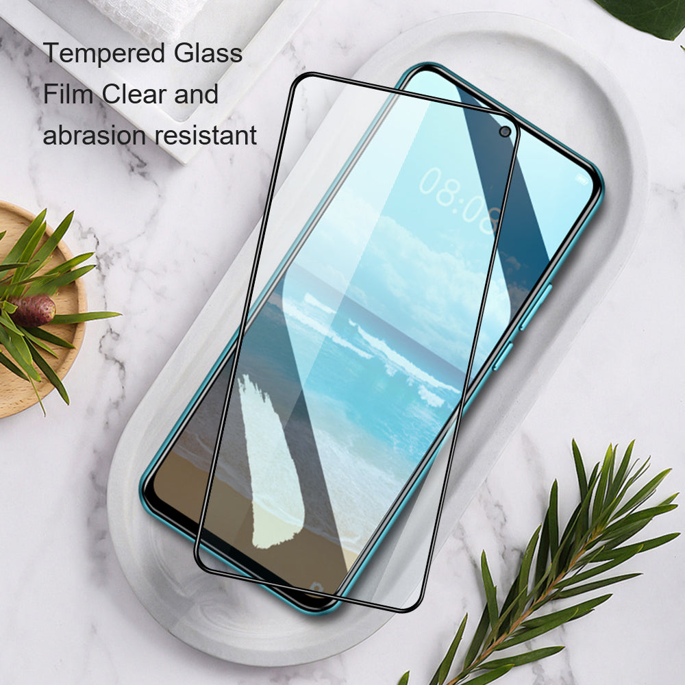 AMORUS For Xiaomi Redmi Note 13 5G Full Screen Protector 9H Tempered Glass Sensitive Touch Film - Black