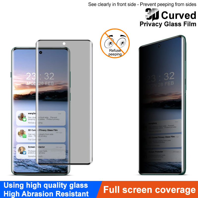 IMAK For vivo X100 5G / X100 Pro 5G Film Full Coverage 3D Curved Anti-peep Screen Protector