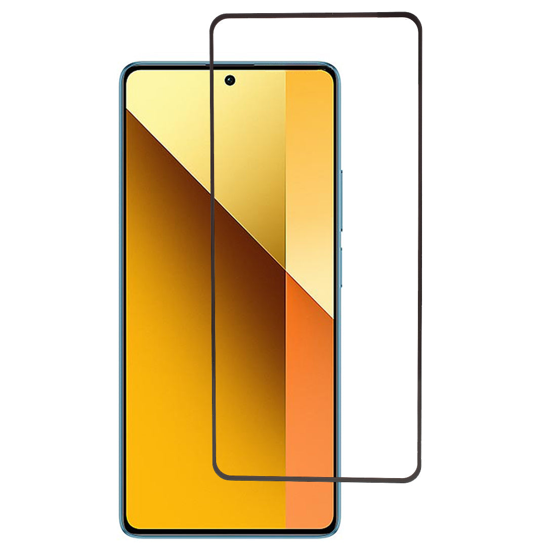 For Xiaomi Redmi Note 13 4G Silk Printing Tempered Glass Screen Protector Full Glue HD Clear Film