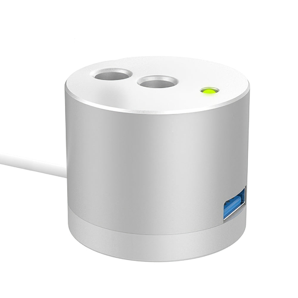 Desktop Charger Adapter for Apple Pencil (1st Generation) Charging Station with LED Light, USB Interface - Silver