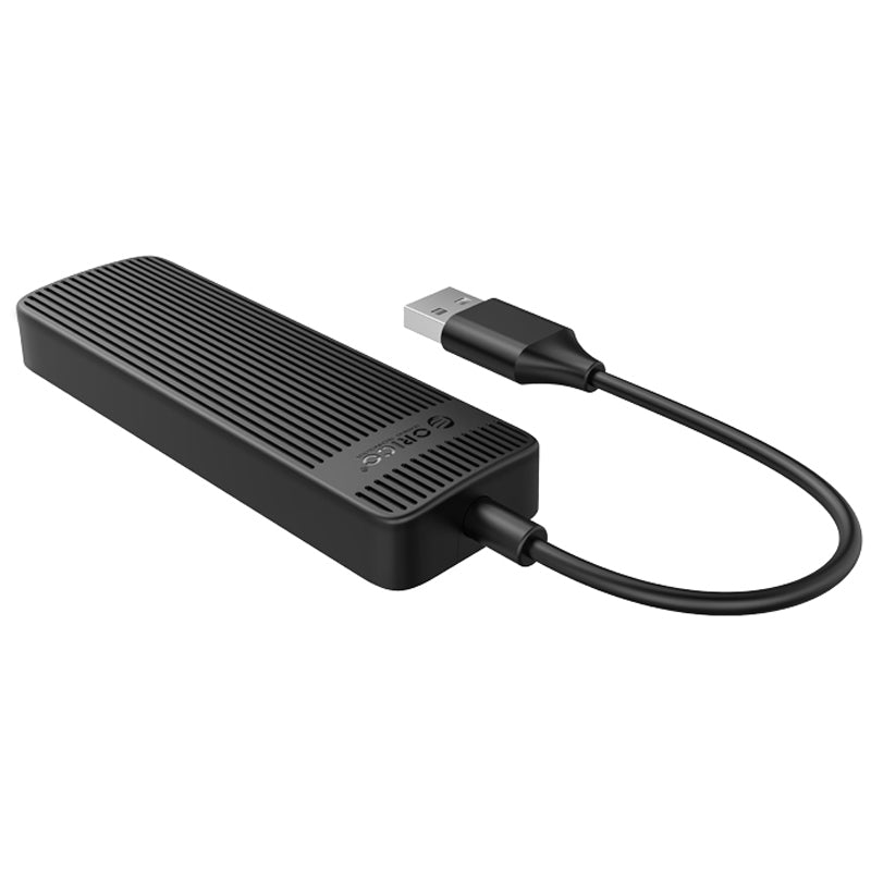 Uniqkart FL02 Multi-Port USB2.0 Hub Mini Portable Mini USB Adapter High-speed Sync Converter for Laptops - Black