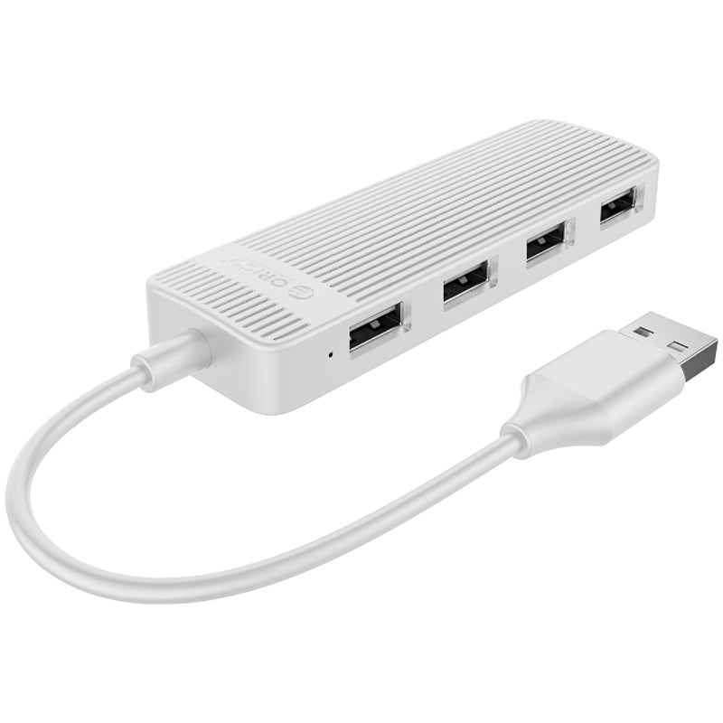 Uniqkart FL02 Multi-Port USB2.0 Hub Mini Portable Mini USB Adapter High-speed Sync Converter for Laptops - White