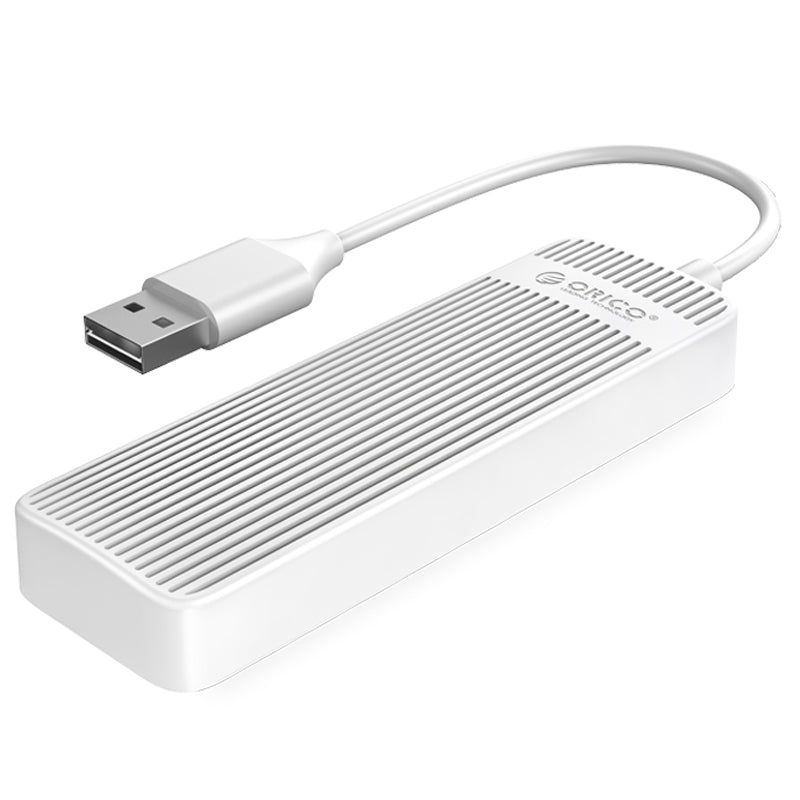 Uniqkart FL02 Multi-Port USB2.0 Hub Mini Portable Mini USB Adapter High-speed Sync Converter for Laptops - White