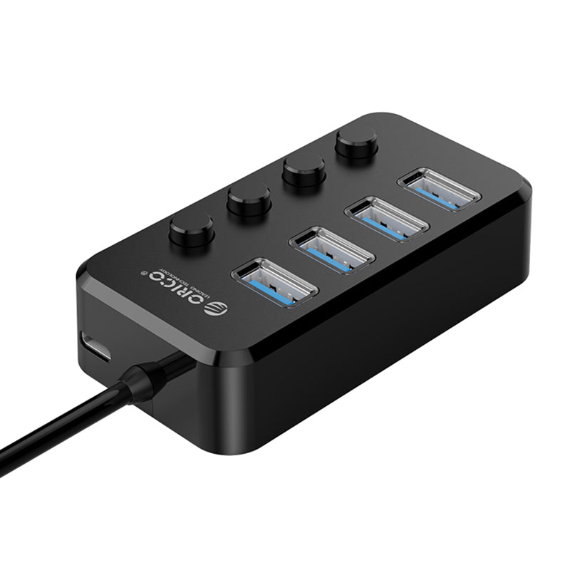 ORICO TSU3-4A 4 Ports USB 3.0 Hub Converter Adapter with Individual Switches for Laptop Computer