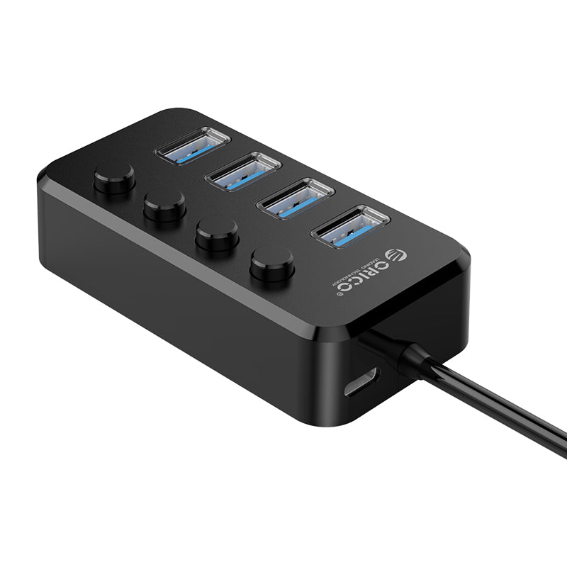 ORICO TSU3-4A 4 Ports USB 3.0 Hub Converter Adapter with Individual Switches for Laptop Computer