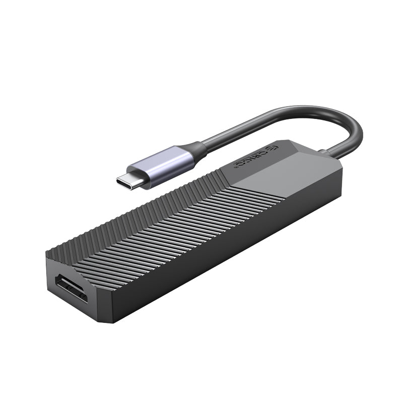 Uniqkart MDK-5P GY-BP 5-in-1 USB C Hub Dock Station Type C to USB 3.0x1+USB 2.0x1+Card Reader Slotx2+HDMIx1