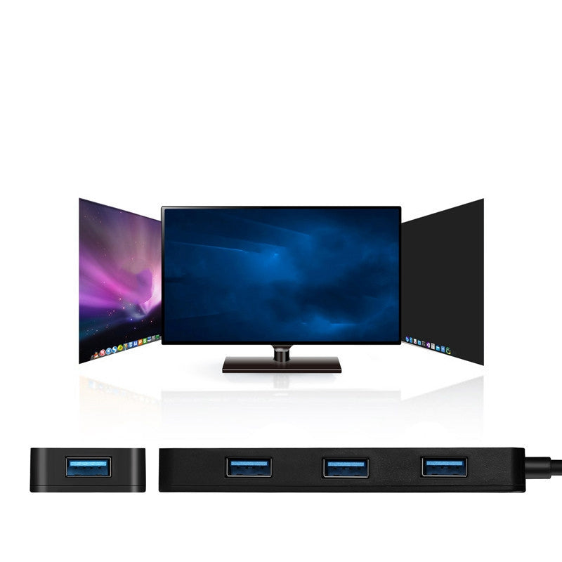 HU-002 USB Hub 6-Port Adapter 10Gbps High Speed Transfer with 4xUSB 3.2 Ports and 2 Card Reader Slots for Computers