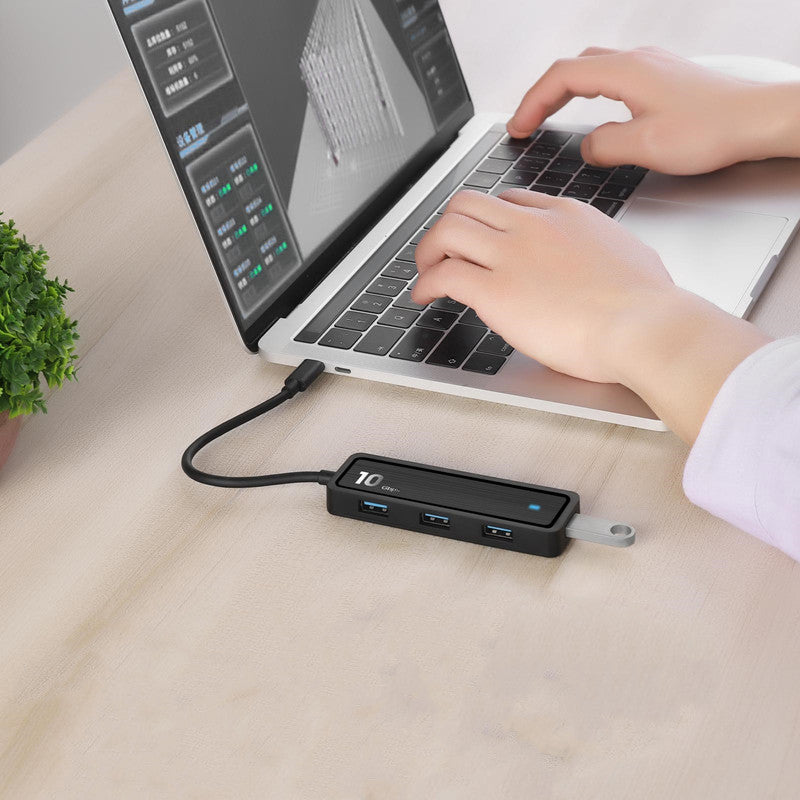 USB 3.0 HUB Expander with 4xUSB 3.2 + 2xCard Reader Slots for SD and TF Card Support 10Gbps Fast Data Transfer