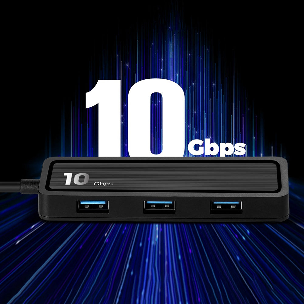 USB 3.0 HUB Expander with 4xUSB 3.2 + 2xCard Reader Slots for SD and TF Card Support 10Gbps Fast Data Transfer