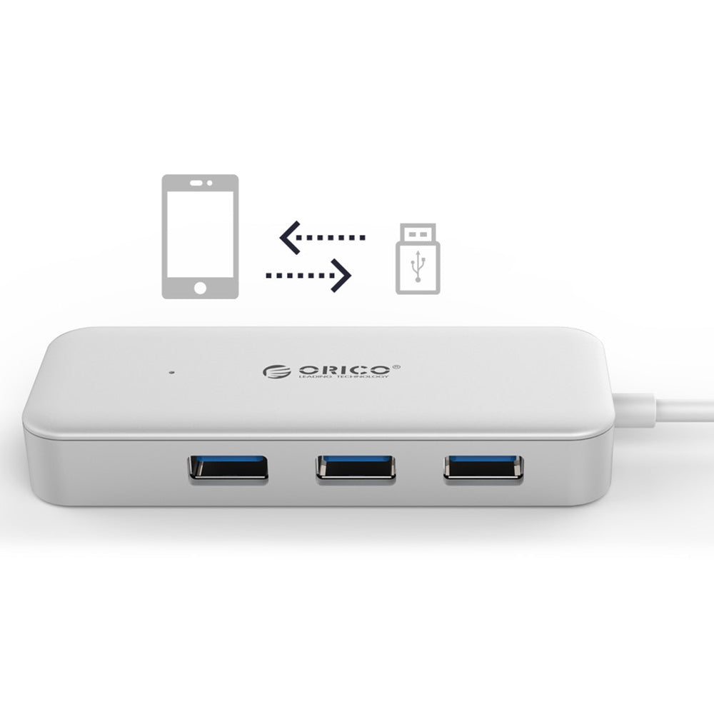 Uniqkart TC4U-U3 Type-C to USB-A Hub 4-Ports USB3.0 Hub Adapter 5Gbps High-Speed Transmission Converter with OTG Function
