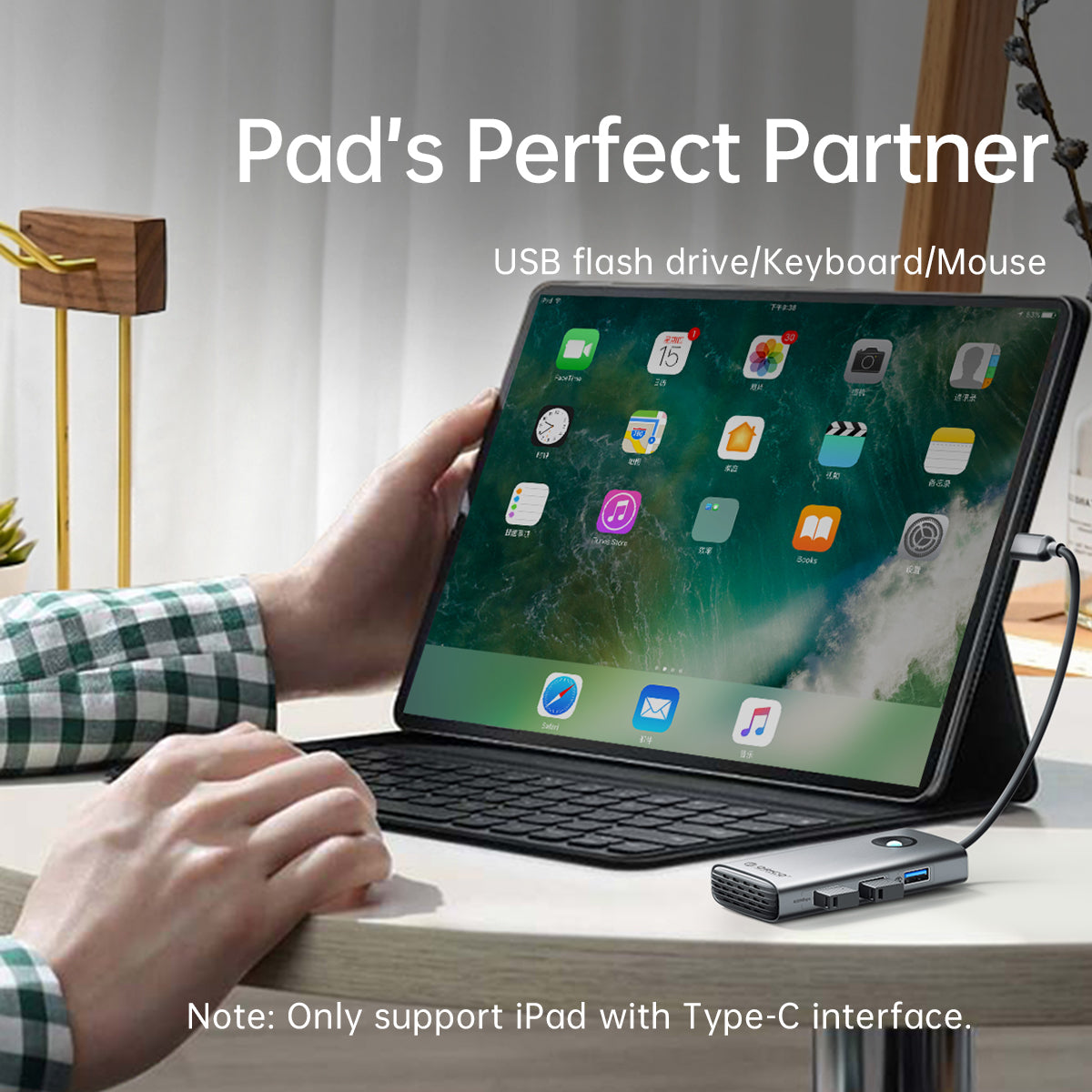 Uniqkart PW11-5P 5 in 1 Docking Station 4K Video PD 60W Charging Multifunctional Type-C Hub - Dark Grey