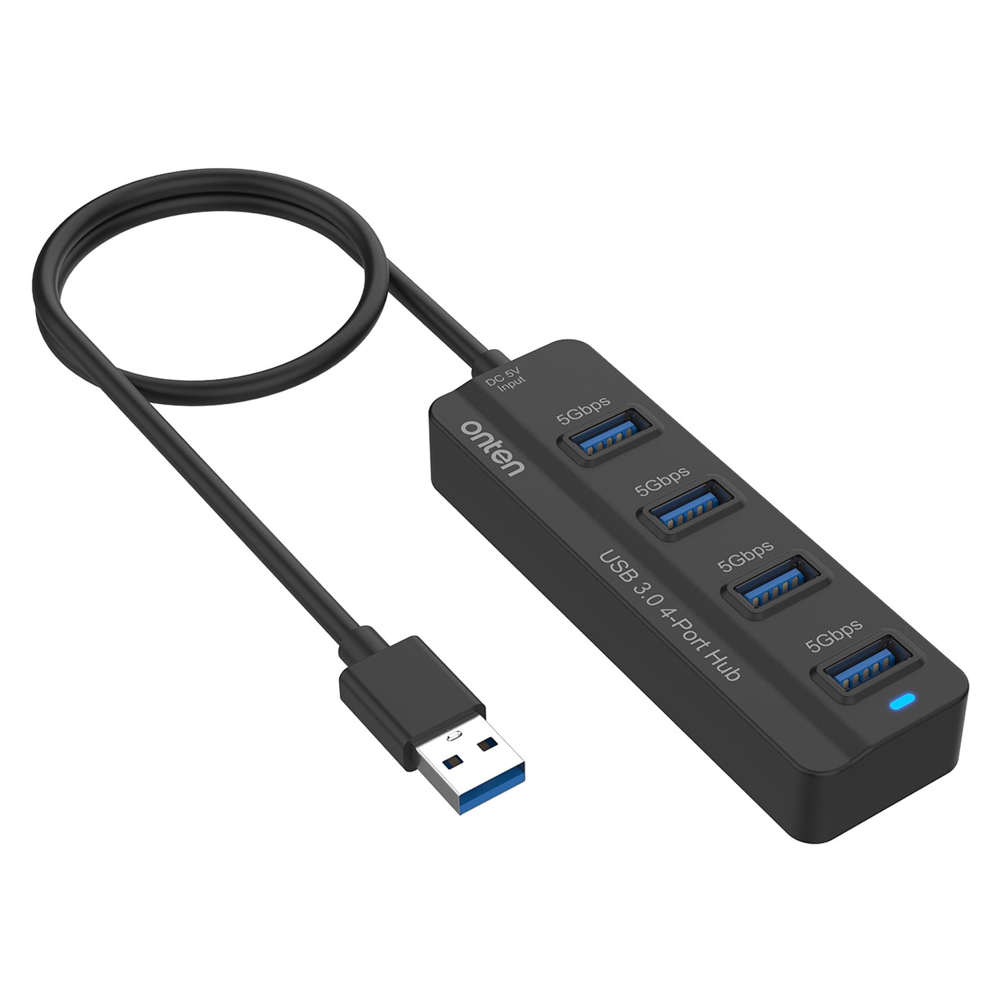 Uniqkart 5305 4-in-1 USB 3.0 4 Ports HUB USB 3.2 Gen1 Splitter Docking Station Support 5Gbps Transmission