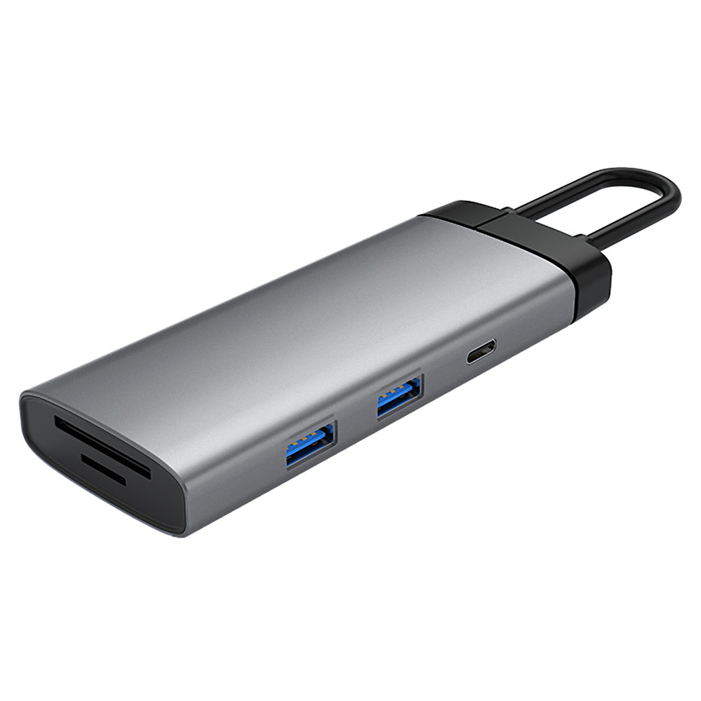 BS7A Mini USB-C Hub Converter Type-C to PD+USB3.0+USB2.0+HD+USB-C2.0+SD+TF 7-in-1 Docking Station