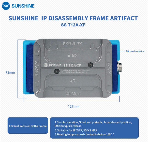 Uniqkart SS-T12A XF Quick Release Frame Heating Station for iPhone X/XR/XS/XS Max