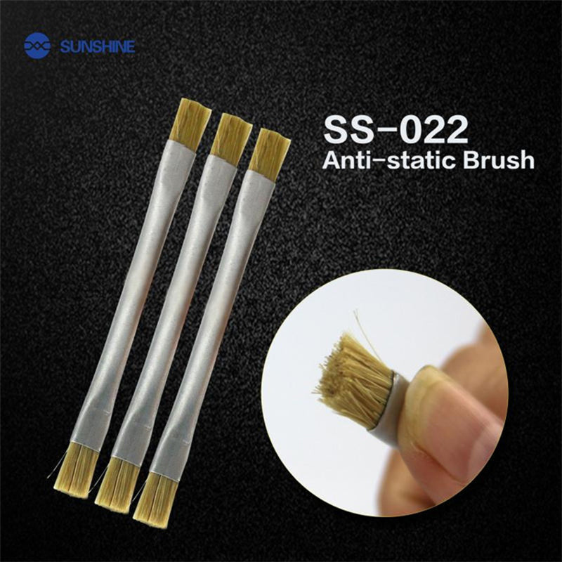 Uniqkart 1Pcs /Pack SS-022 PCB Repair ESD Anti Static Dust Brush for Mobile Phone Tablet PCB BGA