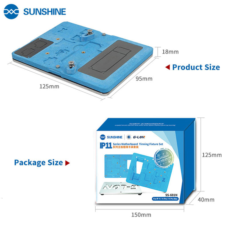Uniqkart SS-601N Motherboard Tinning Fixture Set for iPhone 11/11 Pro/11 Pro Max