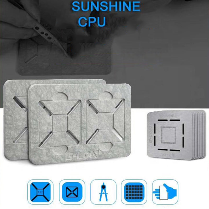 Uniqkart ?G-LON SS-601H PC Repair Fixture Holder for iPhone A8-A13 CPU Tin Positioning Mold
