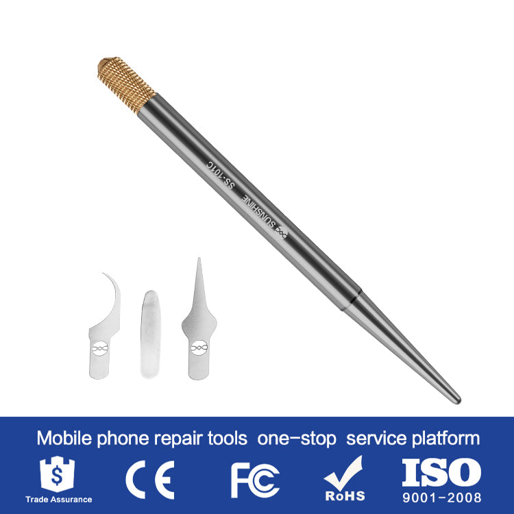 SUNSHINE SS-101C Mobile Phone Chip Repair Kit Aluminum Alloy Handle with Scraper Sickle Blade