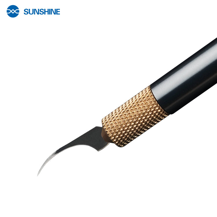 SUNSHINE SS-101C Mobile Phone Chip Repair Kit Aluminum Alloy Handle with Scraper Sickle Blade