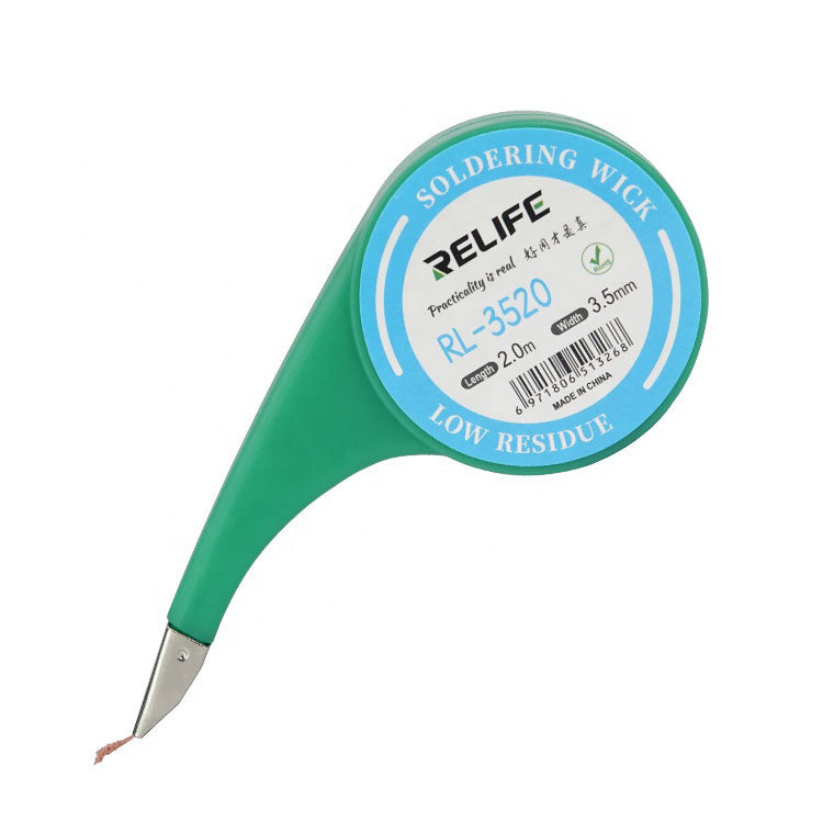 RELIFE Solder Wick Copper Wire Tool Remove Solder Repair Tool for Mobile Phone - Size: 3.5mm x 2.0m