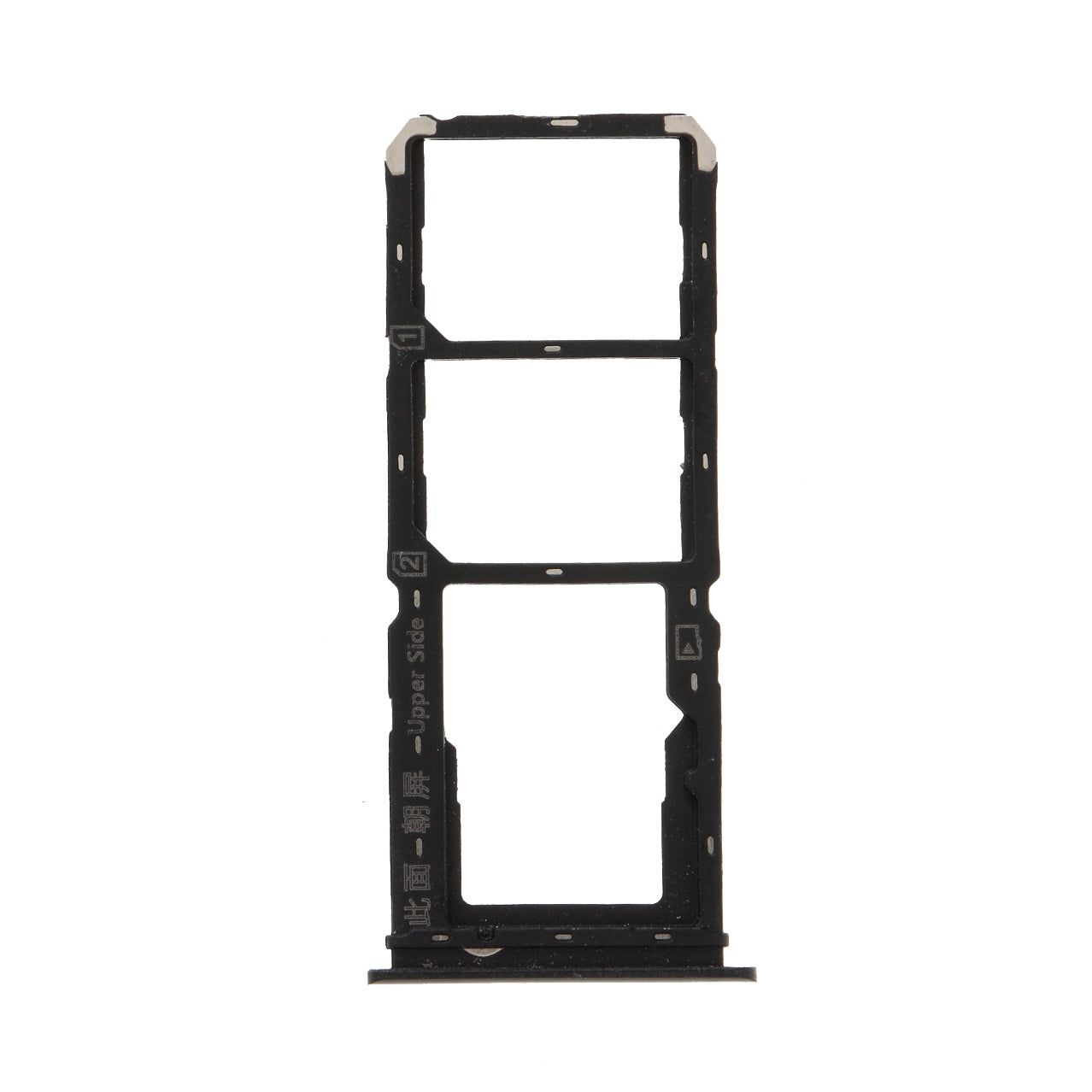 For Vivo Y83 4G OEM Dual SIM Card + SD Card Tray Holder Replacement (without Logo) - Black