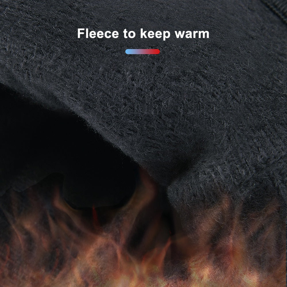 Flyingtern 1 Pair Autumn Winter Waterproof Windproof Cycling Gloves Outdoor Touch Screen Full Finger Warm Gloves - Colorful M