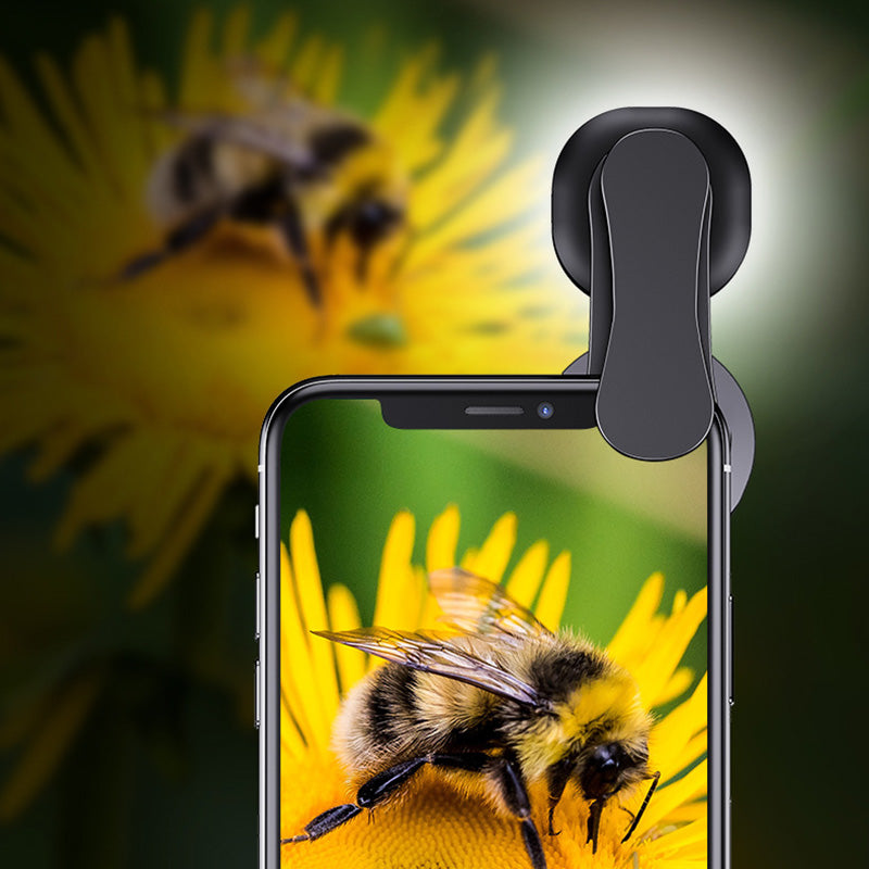 XIAOTIAN Mobile Phone Lens Professional Shooting Lens External HD Camera Fill Light + Ultra-Clear Lens Set with Ultra-Wide Angle + Macro + Fisheye