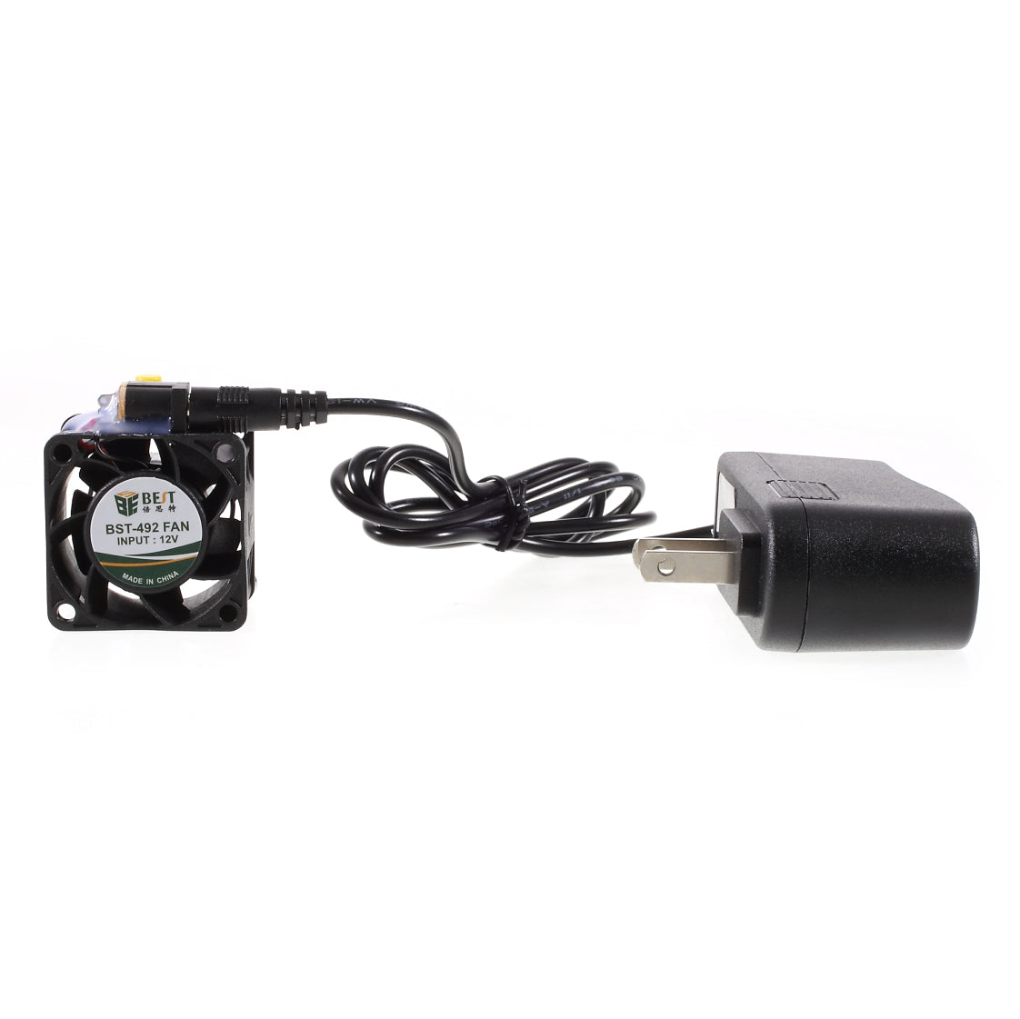 Uniqkart BST-492 Fan 12V Mini Flow Cooling Fan for CUP Chip Circuit Board Glass Glue - US Plug