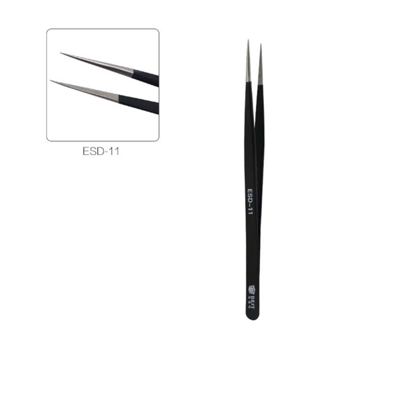 Best ESD Series Precision Anti-static Stainless Steel Tweezers - ESD-11