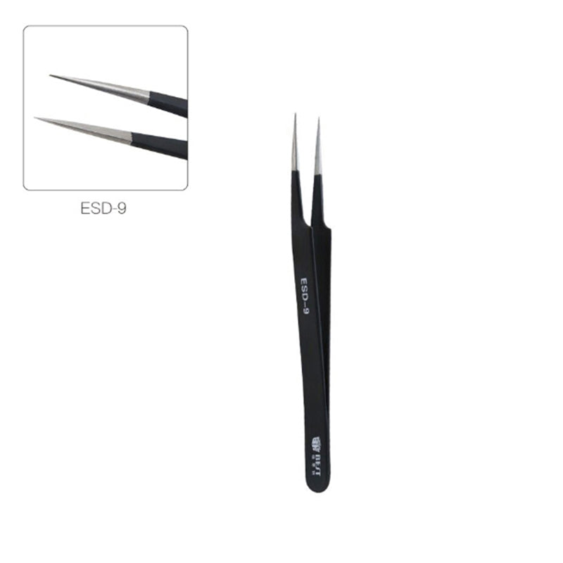 Best ESD Series Precision Anti-static Stainless Steel Tweezers - ESD-9