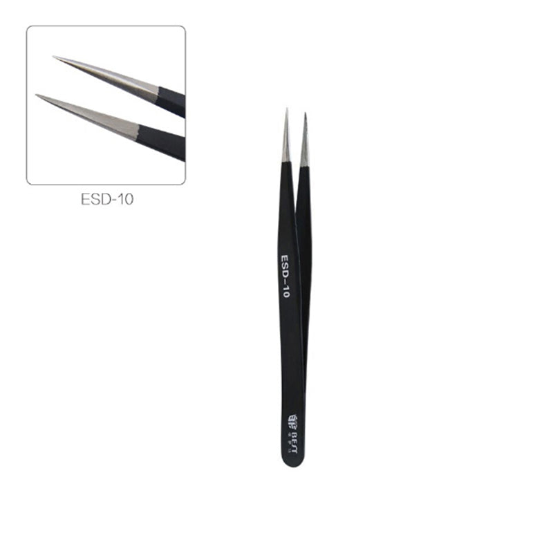 Best ESD Series Precision Anti-static Stainless Steel Tweezers - ESD-10
