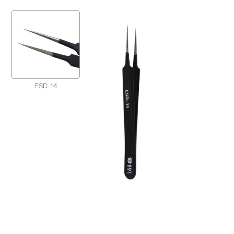 Best ESD Series Precision Anti-static Stainless Steel Tweezers - ESD-14