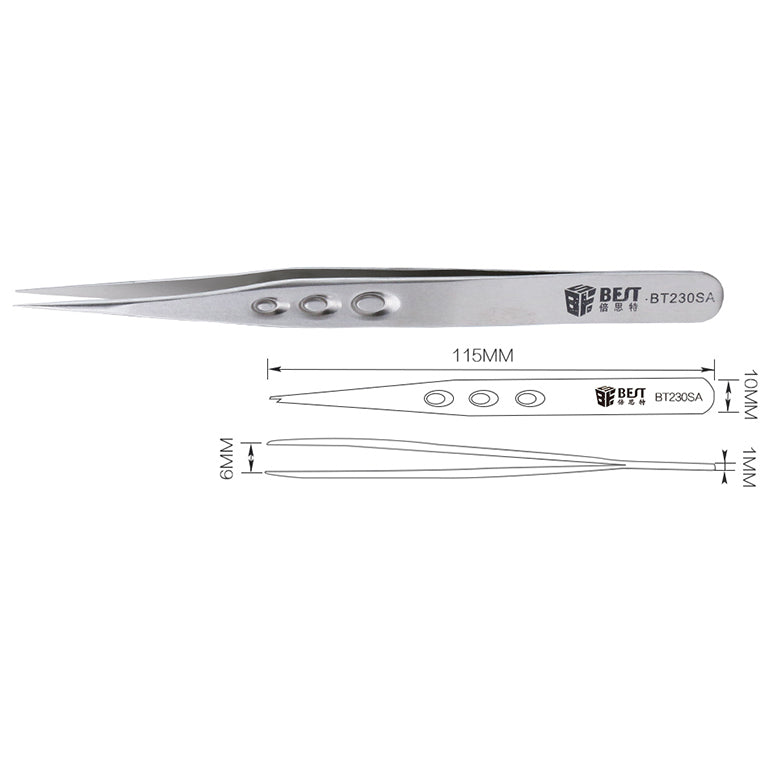 Best Anti-static Precision Stainless Steel Matte Tweezers - BT230SA