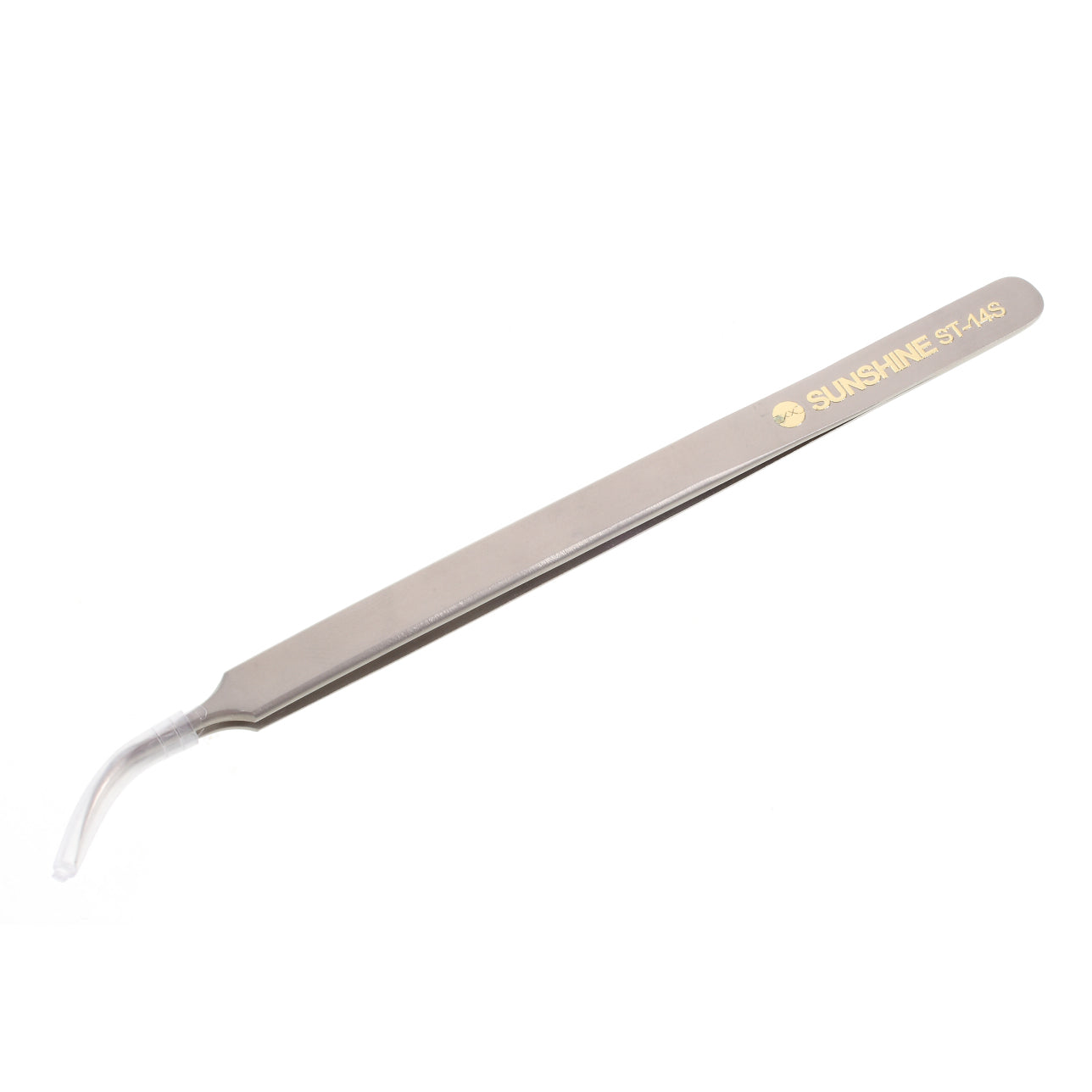 SUNSHINE ST-14S High Strength Metal Professional Curved Tip Tweezers
