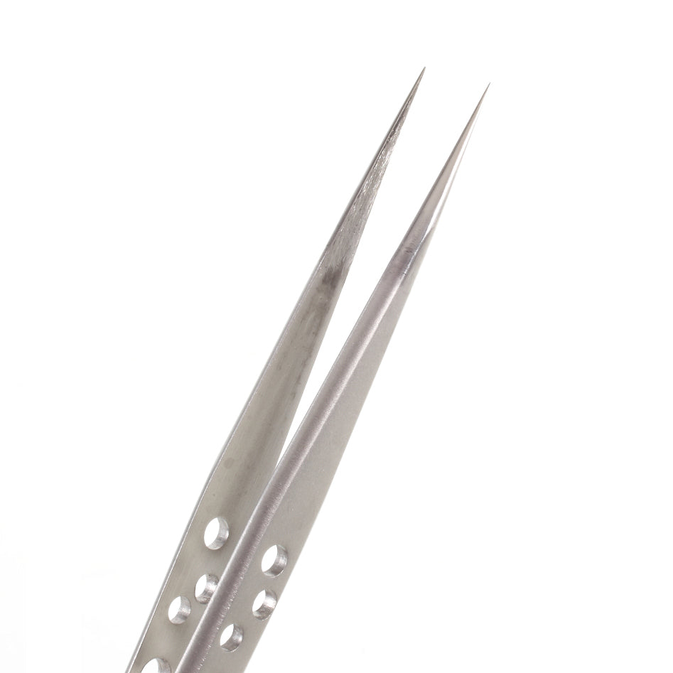Uniqkart ST-14K High Strength Metal Long Pointed Tip Tweezers