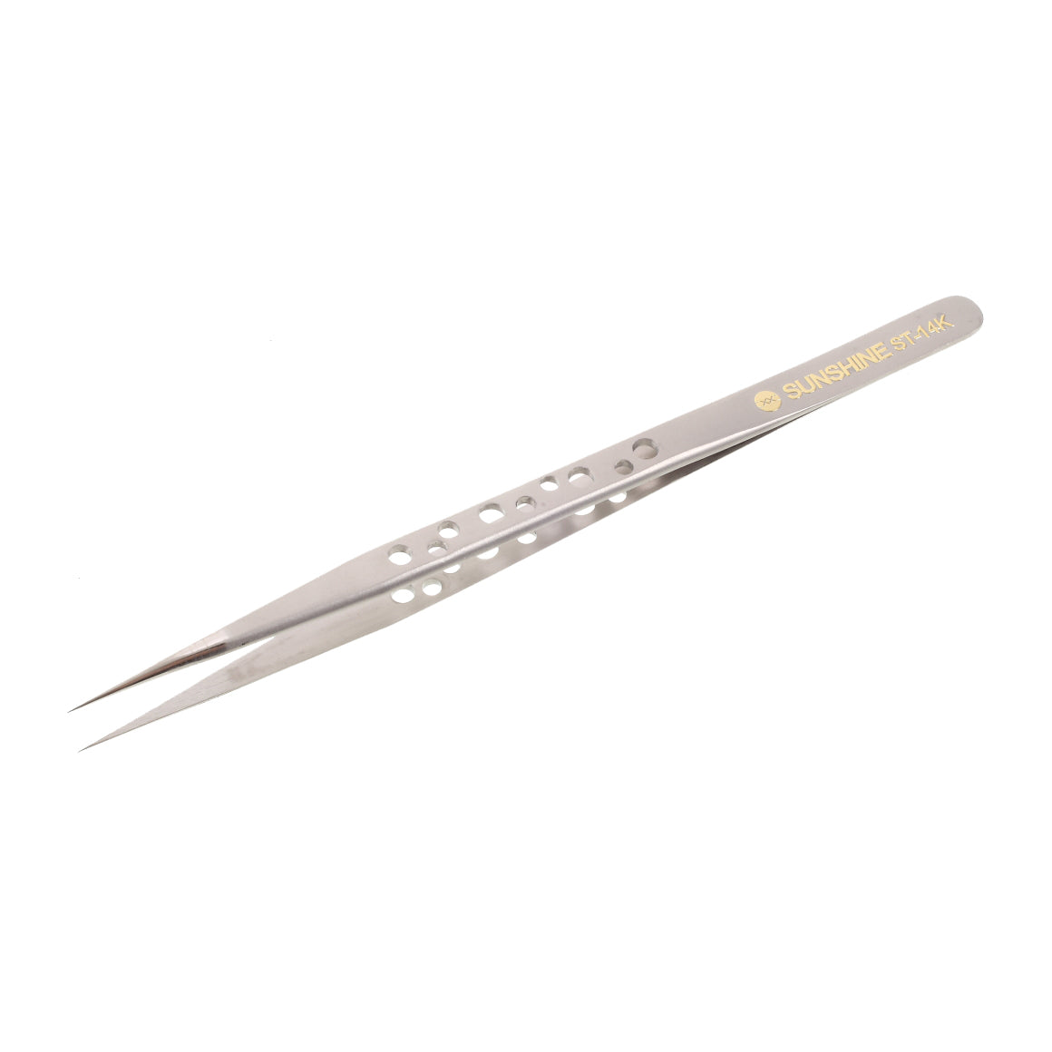 Uniqkart ST-14K High Strength Metal Long Pointed Tip Tweezers