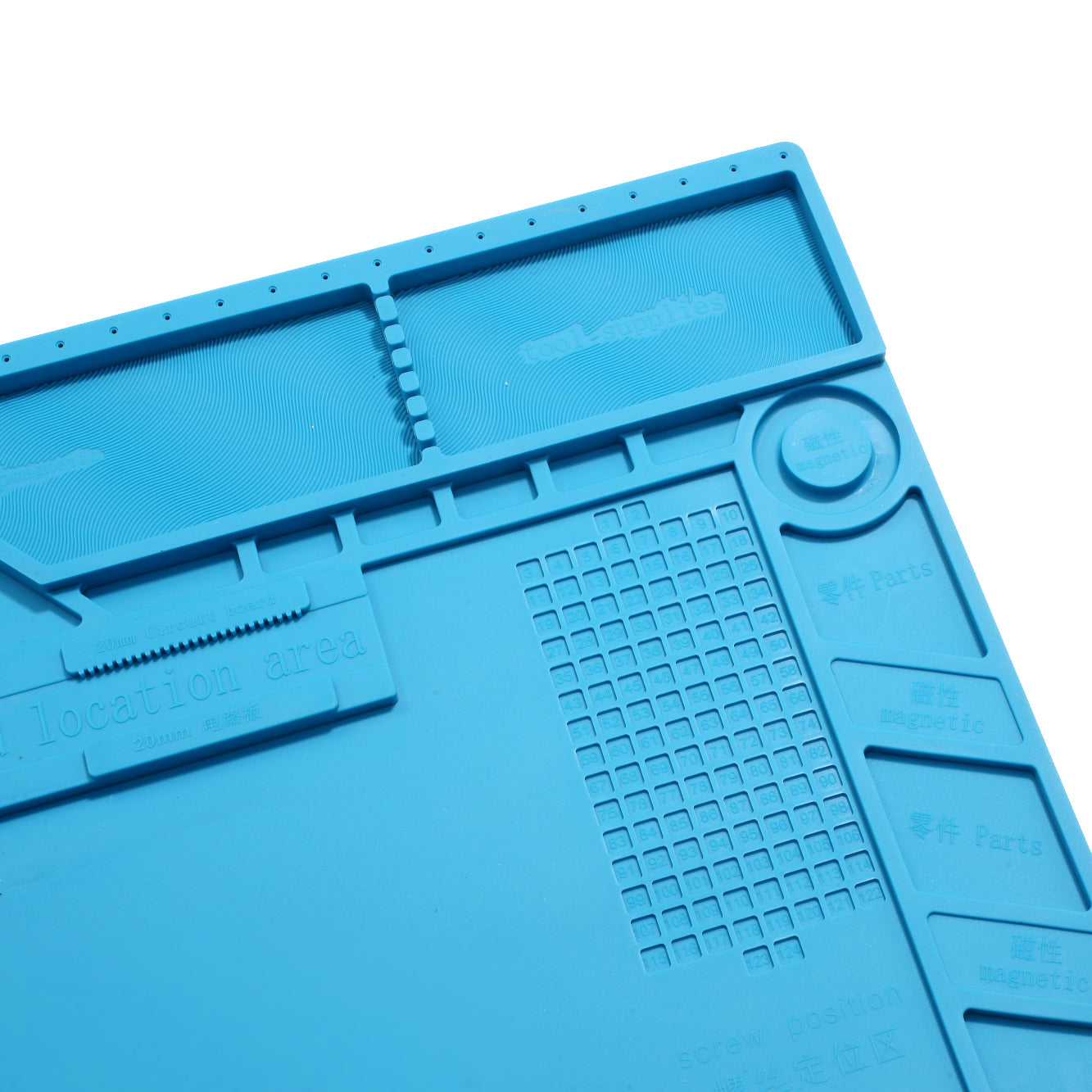 S-170 Heat Insulation Magnetic Silicone Repair Mat with Scale Ruler and Screw Position