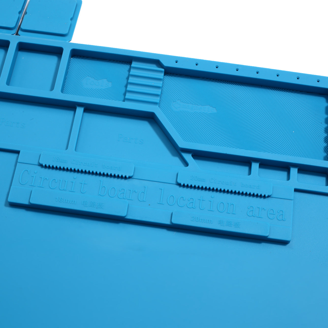 S-170 Heat Insulation Magnetic Silicone Repair Mat with Scale Ruler and Screw Position