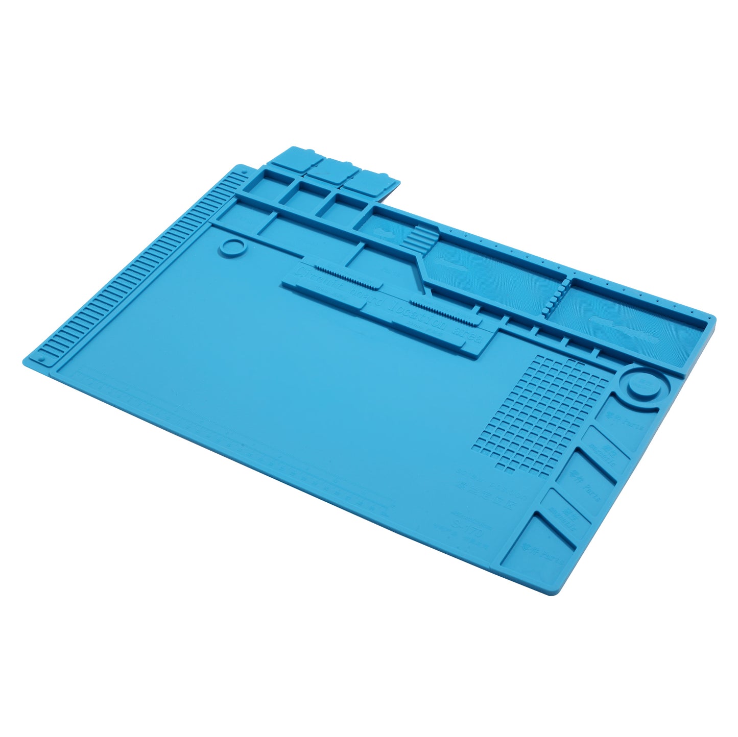 S-170 Heat Insulation Magnetic Silicone Repair Mat with Scale Ruler and Screw Position