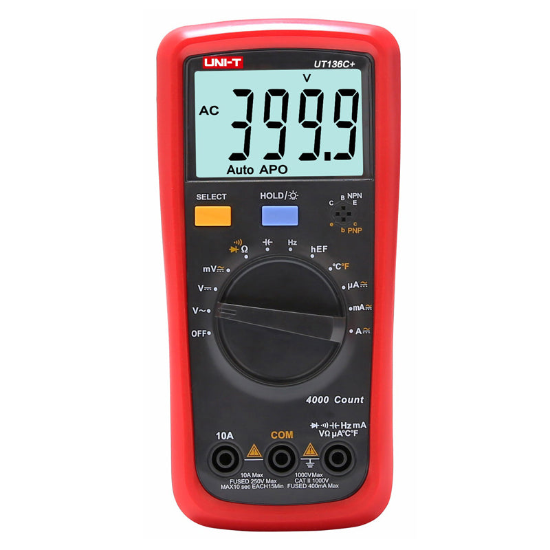 UNI-T UT136C+ Auto Range Digital Multimeter AC/DC Resistance Frequency Meter Tester