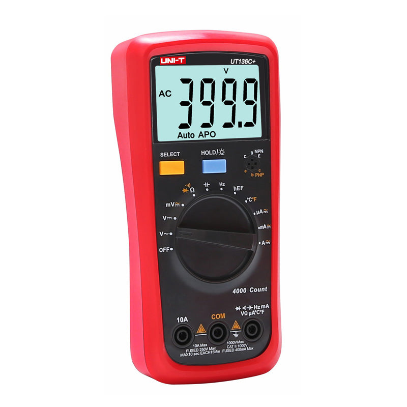 UNI-T UT136C+ Auto Range Digital Multimeter AC/DC Resistance Frequency Meter Tester