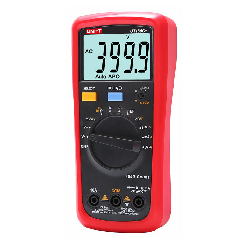 UNI-T UT136C+ Auto Range Digital Multimeter AC/DC Resistance Frequency Meter Tester