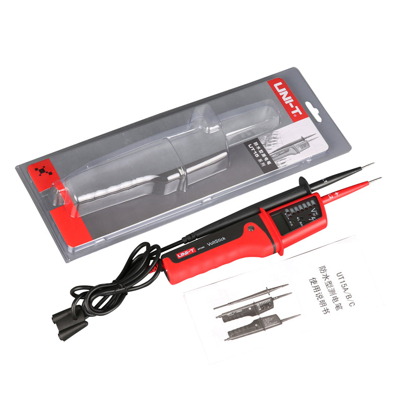 UNI-T UT15B Multifunctional Automatic Voltage Tester Detector Single Pole Detection Continuity Test