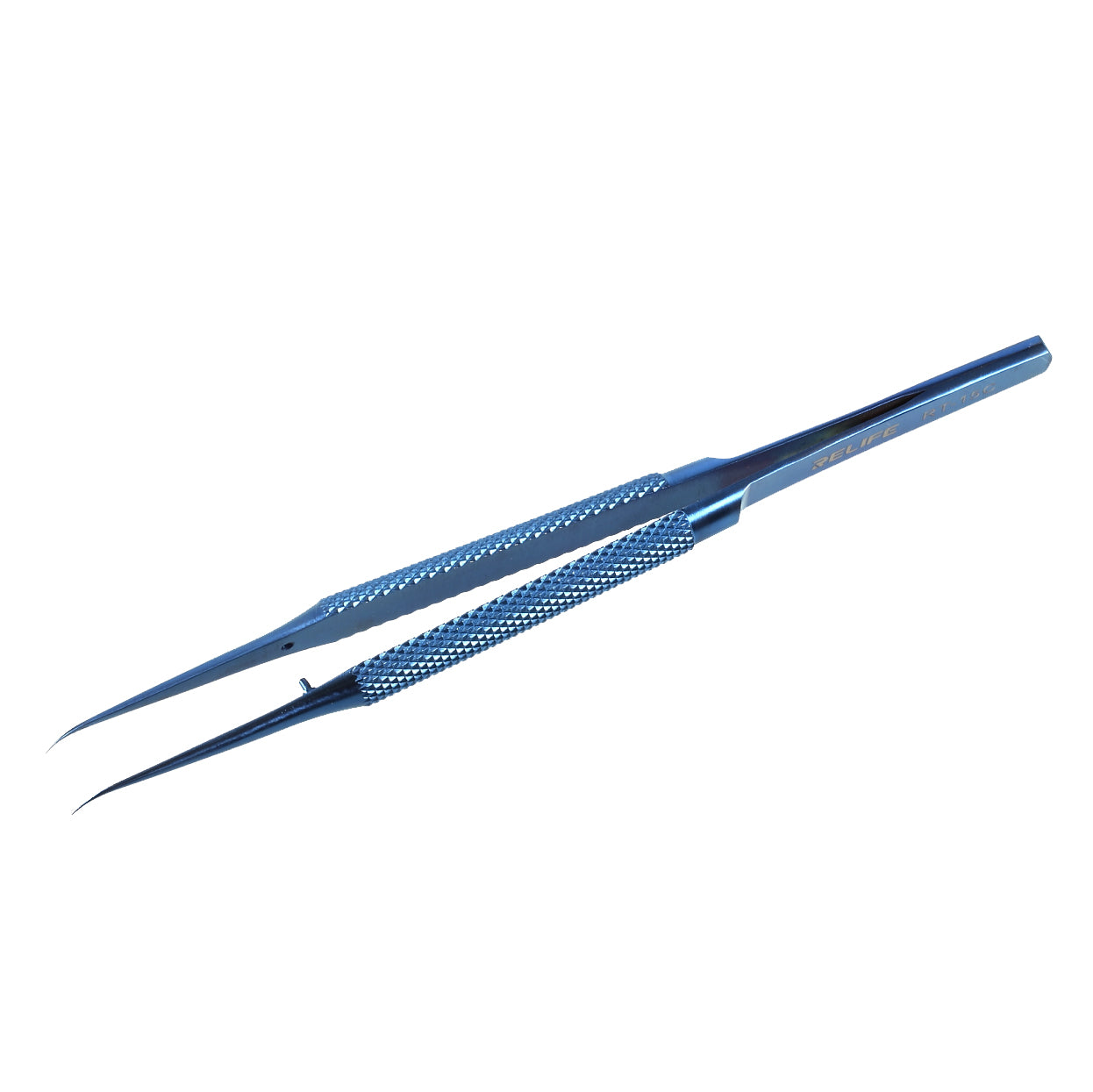 Relife RT-15C 0.15mm Ultra High Precision Flying Wire Tweezer for Mobile Phone Mainboard Maintenance - Curved Tip