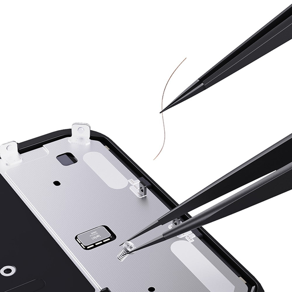 Uniqkart INEEZY FX-03 0.15mm Fine Type Hand-polished Non-magnetic Precision Stainless Steel Tweezers for Jump Wire